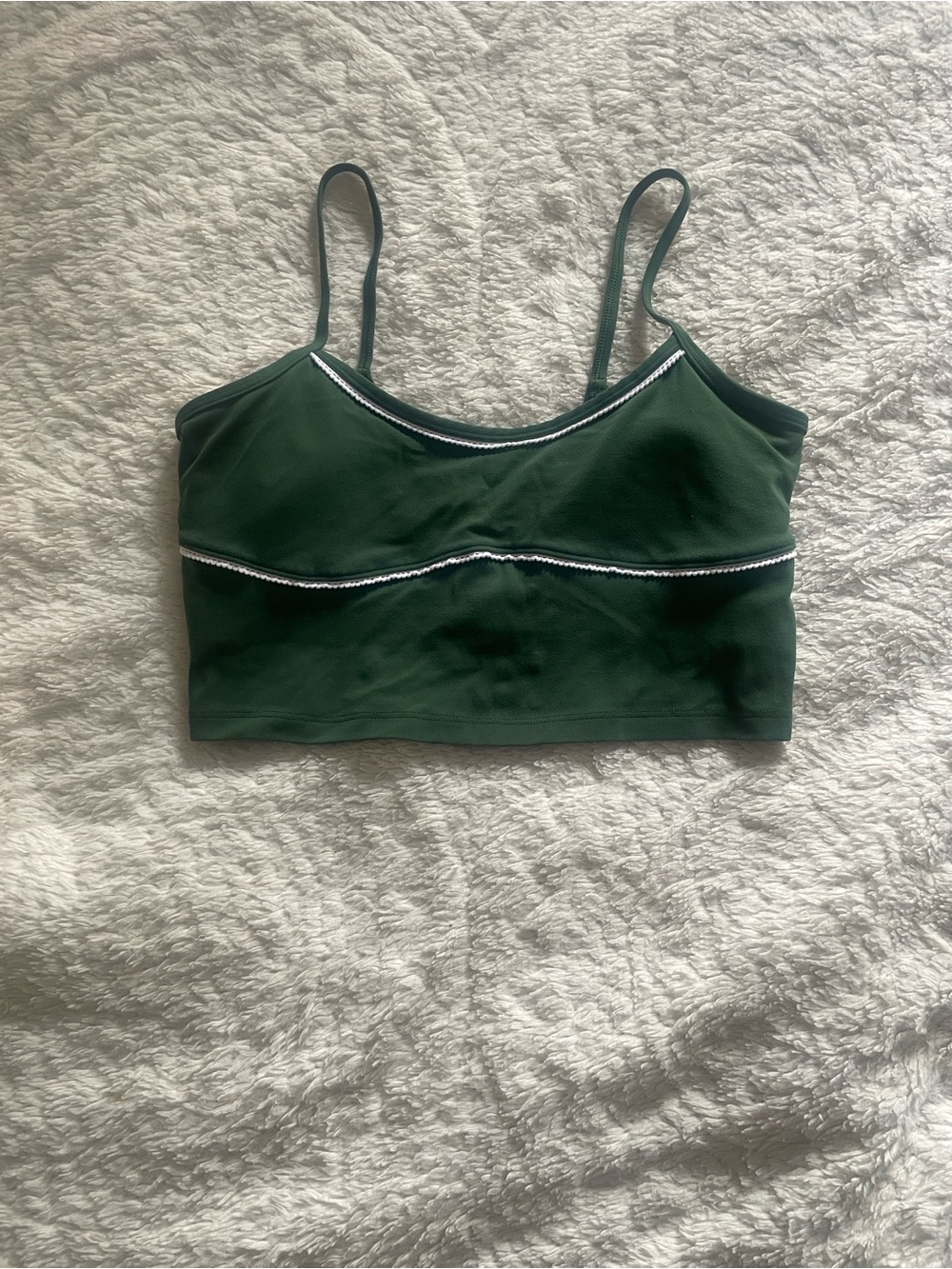 Abercrombie & Fitch YPB studioFLEX Picot-Trim Scoopneck Tank
